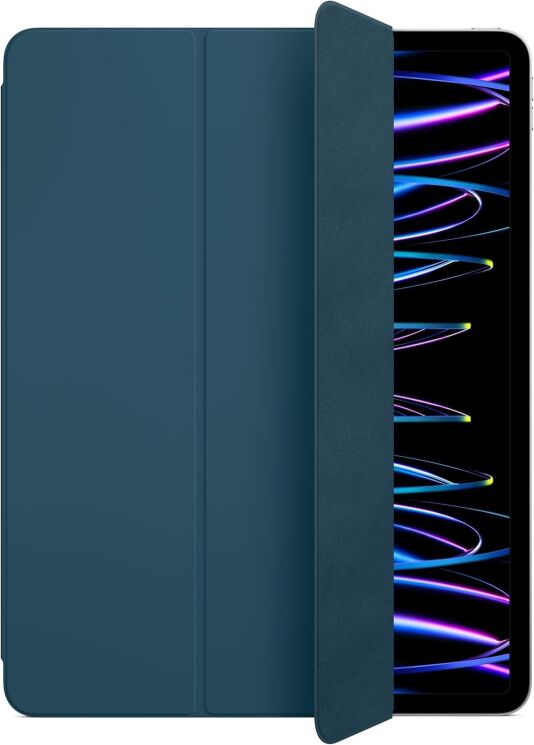Оригинальный чехол Smart Folio для iPad Pro 12.9 (2018/2020/2021/2022) MQDW3 - Marine Blue: фото 2 из 5