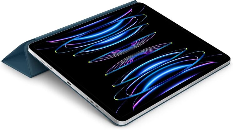 Оригинальный чехол Smart Folio для iPad Pro 12.9 (2018/2020/2021/2022) MQDW3 - Marine Blue: фото 4 из 5