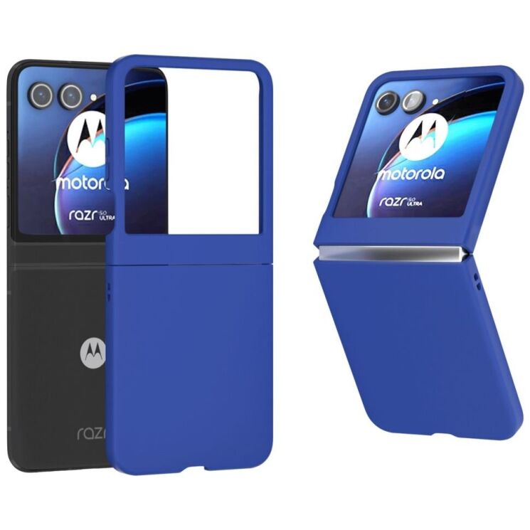 Пластиковый чехол Deexe Hard Shell (FF) для Motorola Razr 50 - Dark Blue: фото 1 из 7