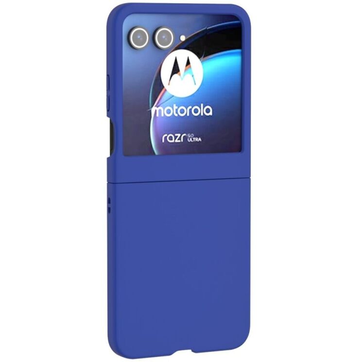 Пластиковый чехол Deexe Hard Shell (FF) для Motorola Razr 50 - Dark Blue: фото 2 из 7