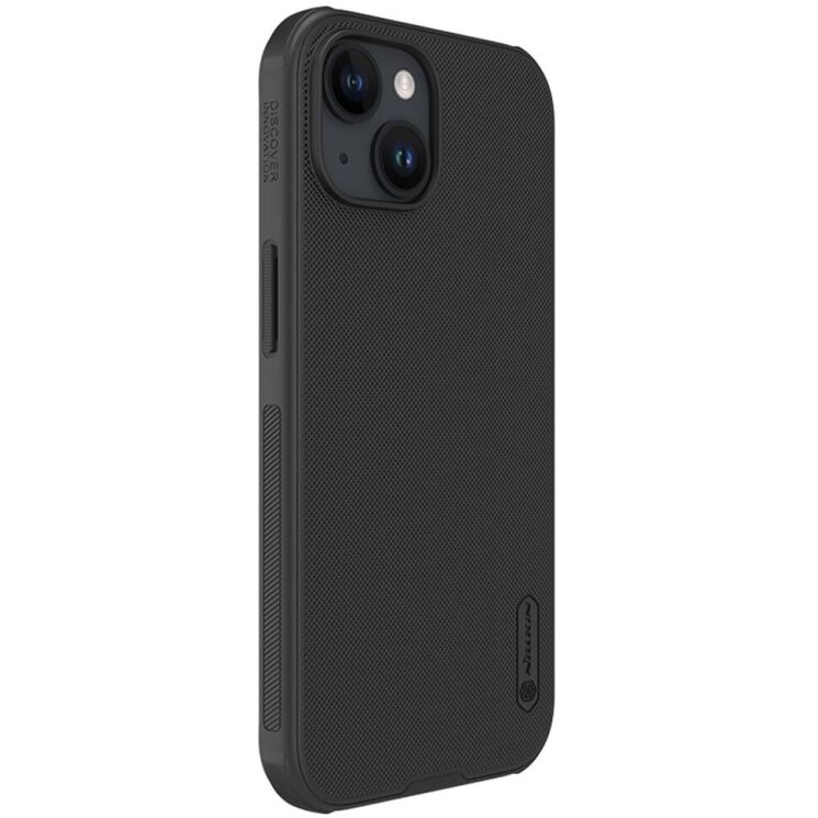 Пластиковый чехол NILLKIN Frosted Shield Pro для Apple iPhone 15 - Black: фото 5 из 18