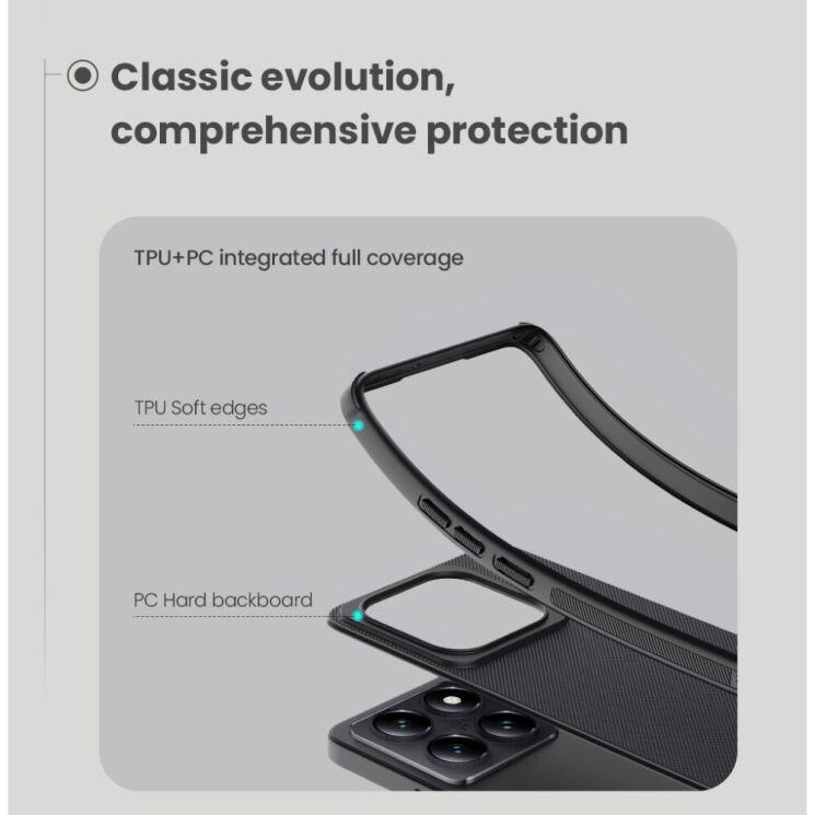 Пластиковый чехол NILLKIN Frosted Shield Pro для Xiaomi 14T Pro - Blue: фото 9 из 10