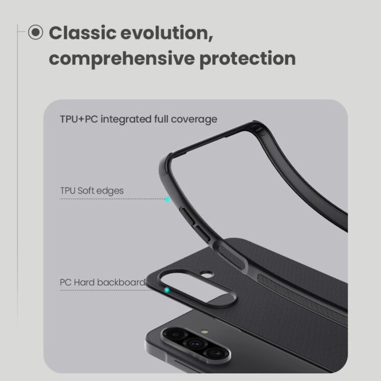 Пластиковый чехол NILLKIN Frosted Shield Pro Magnetic для Samsung Galaxy A26 (A266) - Black: фото 8 из 15