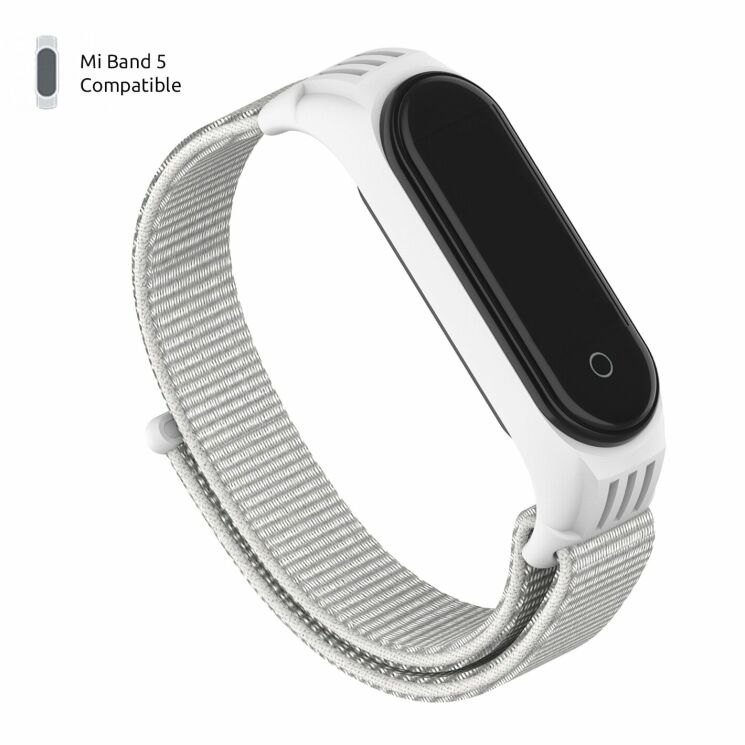 Ремешок ArmorStandart Sport Loop для Xiaomi Mi Band 5 / Mi Band 6 / Mi Band 7 - White: фото 1 из 5
