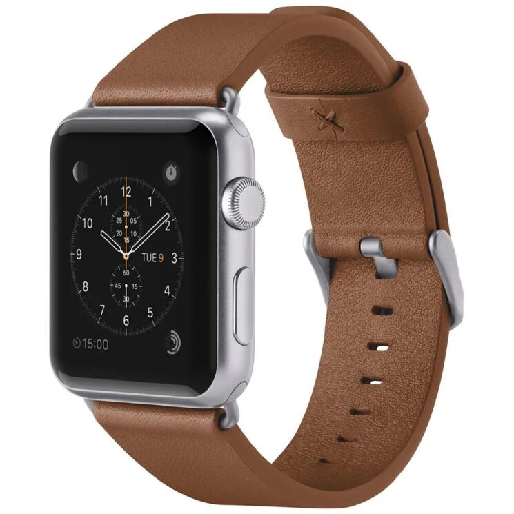 Ремешок Belkin Leather Loop для Apple Watch 42 (Series 10) / 41 / 40 / SE 40 / 38 (F8W731btC01) - Brown: фото 1 из 3