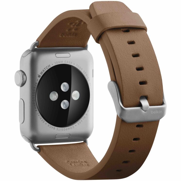 Ремешок Belkin Leather Loop для Apple Watch 42 (Series 10) / 41 / 40 / SE 40 / 38 (F8W731btC01) - Brown: фото 2 из 3
