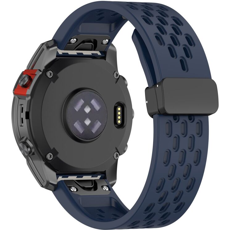 Ремінець Deexe Astra Strap для годинників Garmin з шириною кріплення QuickFit 20mm - Midnight Blue: фото 1 з 9
