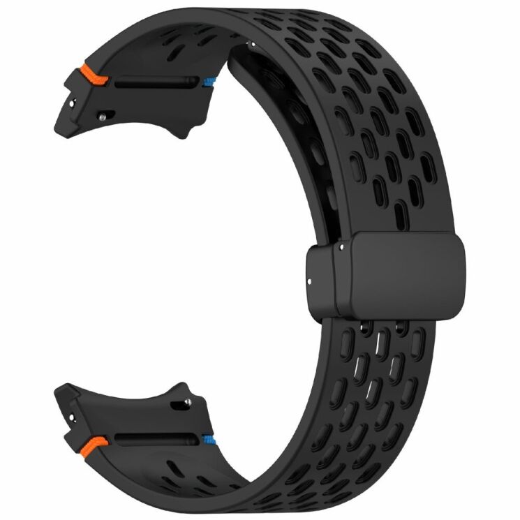 Ремінець Deexe Astra Strap для Samsung Galaxy Watch 4 / 4 Classic / 5 / 5 Pro / 6 / 6 Classic / 7 / FE - Black: фото 4 з 7