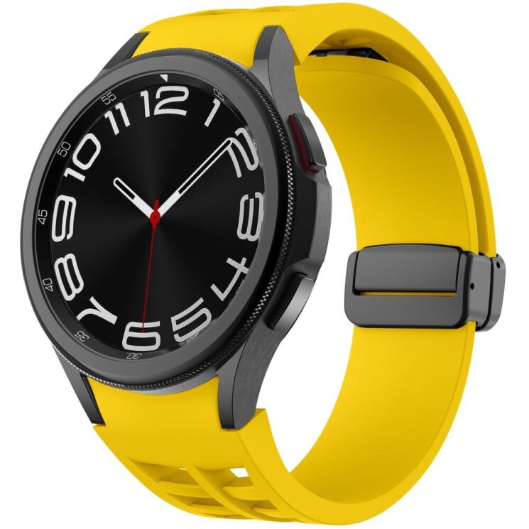Ремінець Deexe Aurora Strap для Samsung Galaxy Watch 4 / 4 Classic / 5 / 5 Pro / 6 / 6 Classic / 7 / FE - Yellow: фото 2 з 8