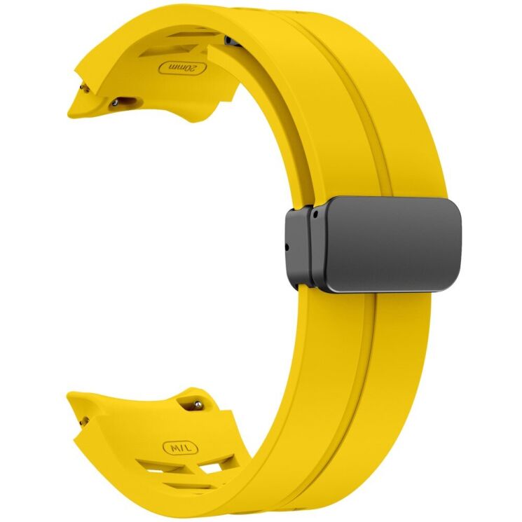 Ремінець Deexe Aurora Strap для Samsung Galaxy Watch 4 / 4 Classic / 5 / 5 Pro / 6 / 6 Classic / 7 / FE - Yellow: фото 3 з 8