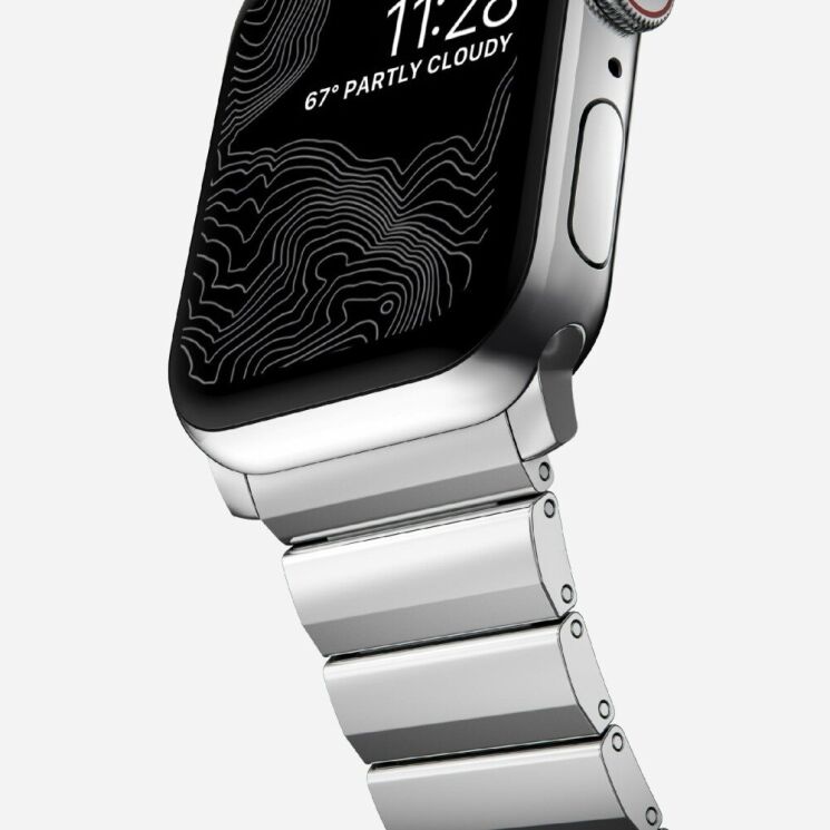 Ремінець Deexe Click Stainless Steel для Apple Watch 46 / 45 / 44 / SE 44 / 42 (Series 1-3) / Ultra / Ultra 2 - Silver: фото 4 з 6