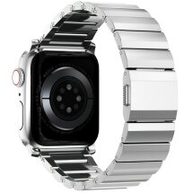 Ремінець Deexe Click Stainless Steel для Apple Watch 46 / 45 / 44 / SE 44 / 42 (Series 1-3) / Ultra / Ultra 2 - Silver: фото 1 з 6