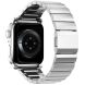 Ремінець Deexe Click Stainless Steel для Apple Watch 46 / 45 / 44 / SE 44 / 42 (Series 1-3) / Ultra / Ultra 2 - Silver (345121S). Фото 1 з 6