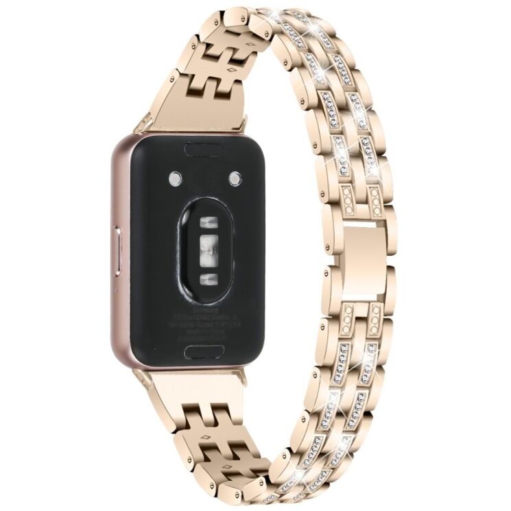 Ремінець Deexe Crystal Design для Samsung Galaxy Fit 3 - Gold: фото 3 з 6