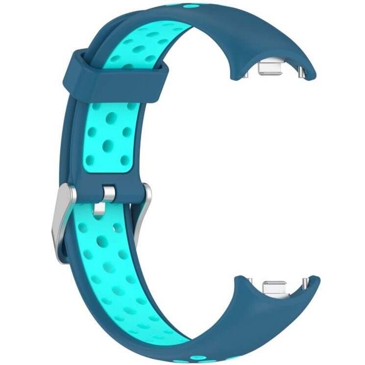 Ремешок Deexe Dot Color для Xiaomi Mi Smart Band 8 / 9 - Blue / Green: фото 4 из 9