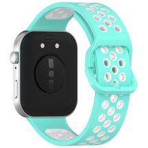 Ремінець Deexe Dual Color для Huawei Watch Fit 3 - Teal / White: фото 1 з 7