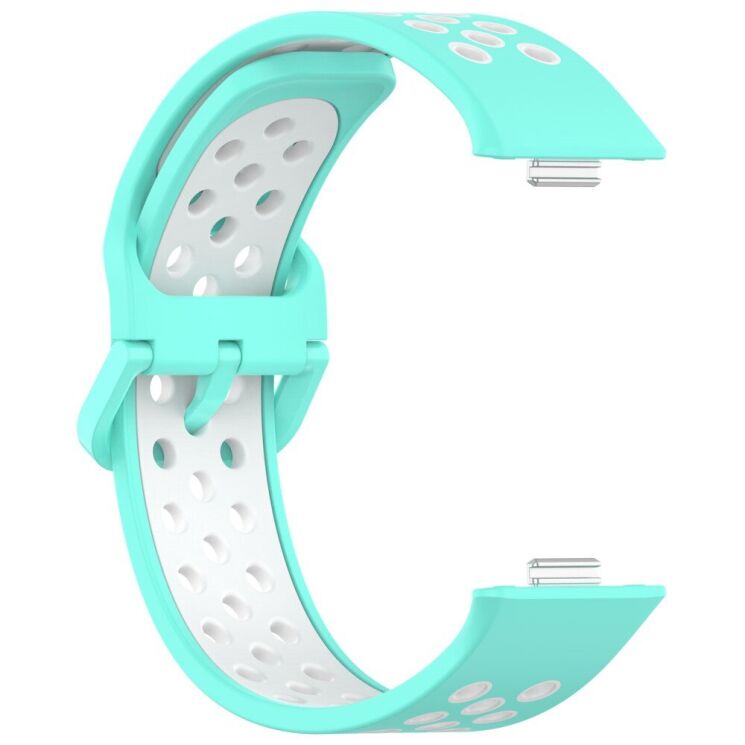 Ремінець Deexe Dual Color для Huawei Watch Fit 3 - Teal / White: фото 3 з 7