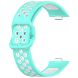 Ремінець Deexe Dual Color для Huawei Watch Fit 3 - Teal / White (357105TW). Фото 2 з 7