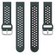 Ремешок Deexe Dual Color для Samsung Galaxy Watch 3 (41mm) - Dark Green / Black (235406E). Фото 3 из 5