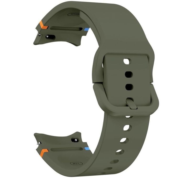 Ремешок Deexe Elino Strap для Samsung Galaxy Watch 4 / 5 / 6 / 7 / FE (40mm) - Army Green: фото 3 из 6