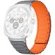 Ремінець Deexe Flexible Fit для Samsung Galaxy Watch Ultra (47mm) / Ultra (2025) - Silver / Orange (358070SO). Фото 1 з 2