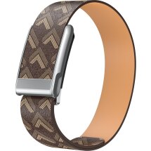 Ремінець Deexe Leather Pattern для WHOOP 5.0 / MG - Brown: фото 1 з 8