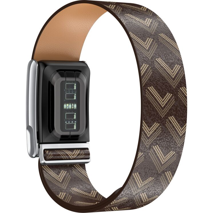 Ремінець Deexe Leather Pattern для WHOOP 5.0 / MG - Brown (403117Z) Ремінець Deexe Leather Pattern для WHOOP 5.0 / MG - Brown: фото 2 з 8