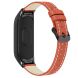 Ремінець Deexe Leather Strip для Xiaomi Mi Band 7 - Orange (298716O). Фото 2 з 7