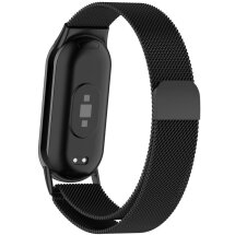 Ремешок Deexe Milanese Stainless Steel для Xiaomi Mi Smart Band 8 / 9 - Black: фото 1 из 8