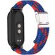 Ремешок Deexe Nylon Bracelet для Xiaomi Mi Smart Band 8 / 9 - Blue / Red (326026LR). Фото 1 из 6