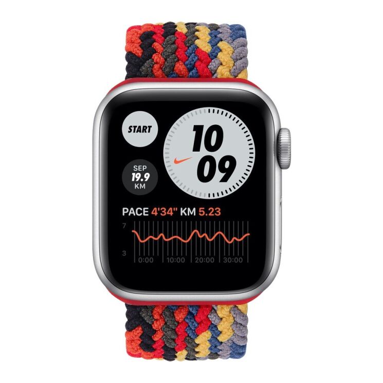 Ремешок Deexe Nylon Knitting для Apple Watch 42 (Series 10) / 41 / 40 / SE 40 / 38 - Black / Colorful: фото 3 из 6