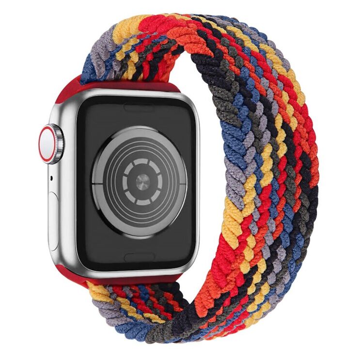 Ремешок Deexe Nylon Knitting для Apple Watch 42 (Series 10) / 41 / 40 / SE 40 / 38 - Black / Colorful: фото 1 из 6