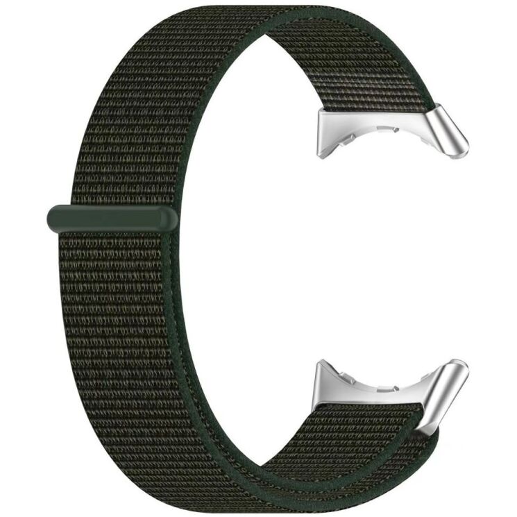 Ремешок Deexe Nylon Loop для Google Pixel Watch / Watch 2 / Watch 3 (41mm) - Army Green: фото 1 из 3