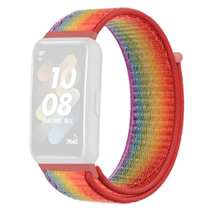 Ремінець Deexe Nylon Loop для Huawei Band 7 - Rainbow: фото 1 з 5