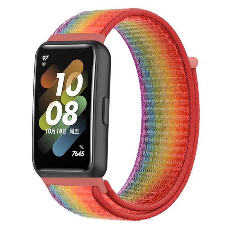 Ремінець Deexe Nylon Loop для Huawei Band 7 - Rainbow: фото 2 з 5