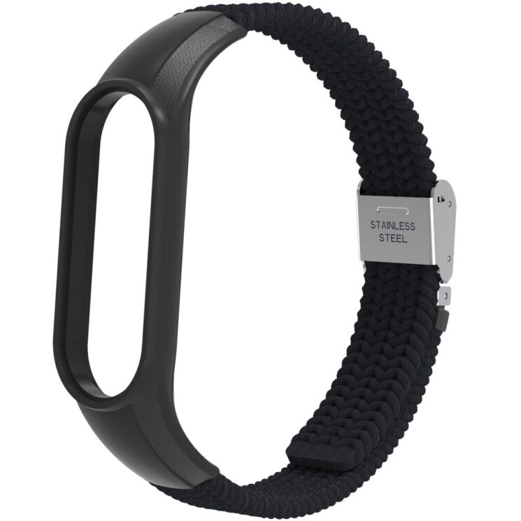 Ремешок Deexe Nylon Strap для Xiaomi Mi Band 7 - Black: фото 2 из 5