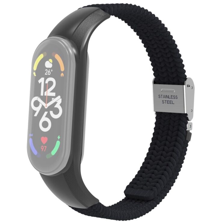 Ремешок Deexe Nylon Strap для Xiaomi Mi Band 7 - Black: фото 1 из 5