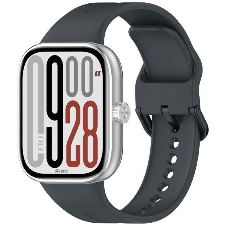 Ремешок Deexe Soft Line для Xiaomi Mi Smart Band 8 Pro / 9 Pro / Redmi Watch 4 / 5 - Dark Grey: фото 2 из 2