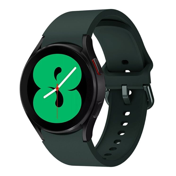 Ремешок Deexe Soft Silicone для Samsung Galaxy Watch 4 / 4 Classic / 5 / 5 Pro / 6 / 6 Classic / 7 / FE - Green: фото 1 из 8