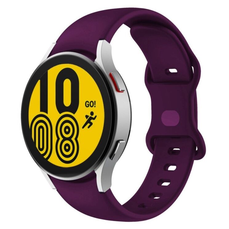 Ремешок Deexe Soft Silicone для Samsung Galaxy Watch 5 (40/44mm) / 5 Pro (45mm) - Dark Purple: фото 1 из 3