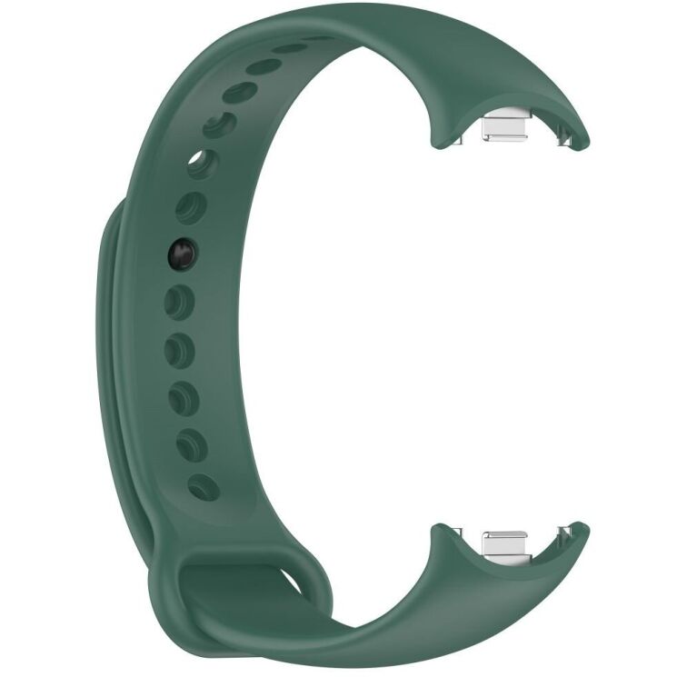 Ремешок Deexe Soft Silicone для Xiaomi Mi Smart Band 8 / 9 - Dark Green: фото 4 из 5