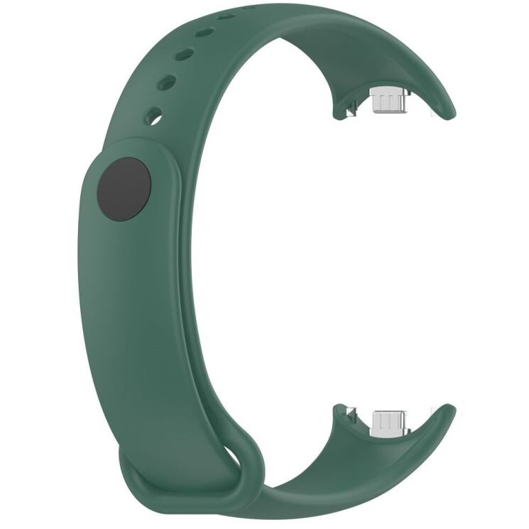 Ремешок Deexe Soft Silicone для Xiaomi Mi Smart Band 8 / 9 - Dark Green: фото 3 из 5
