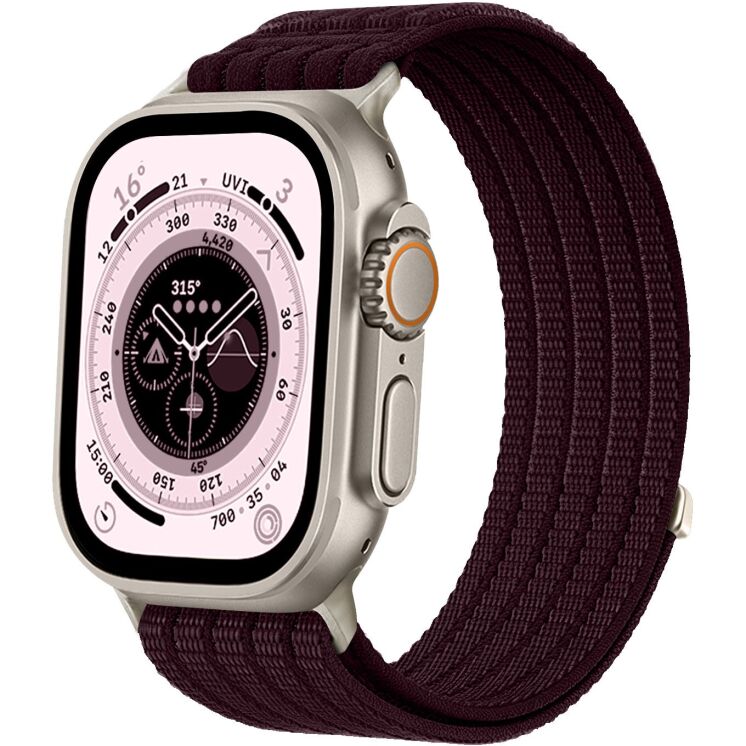 Ремешок Deexe Soft Weave для Apple Watch 49 / 46 / 45 / 44 / SE 44 / 42 (Series 1-3) / Ultra / Ultra 2 / Ultra 3 - Smoky Purple: фото 2 из 5