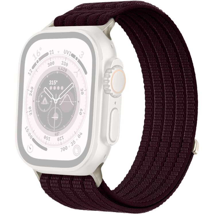 Ремешок Deexe Soft Weave для Apple Watch 49 / 46 / 45 / 44 / SE 44 / 42 (Series 1-3) / Ultra / Ultra 2 / Ultra 3 - Smoky Purple: фото 1 из 5