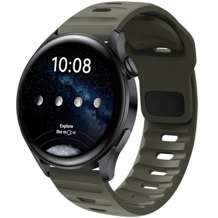 Ремінець Deexe Sport Band для годинників з шириною кріплення 22 мм - Army Green: фото 2 з 2