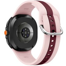 Ремінець Deexe Sport Strap для Samsung Galaxy Watch 8 (40/44mm) / 8 Classic - Pink / Wine Red: фото 1 з 6