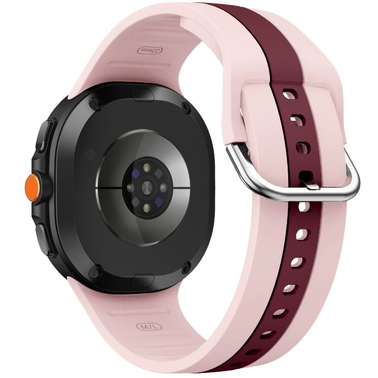 Ремешок Deexe Sport Strap для Samsung Galaxy Watch 8 (40/44mm) / 8 Classic - Pink / Wine Red (384178PW) Ремешок Deexe Sport Strap для Samsung Galaxy Watch 8 (40/44mm) / 8 Classic - Pink / Wine Red: фото 1 из 6