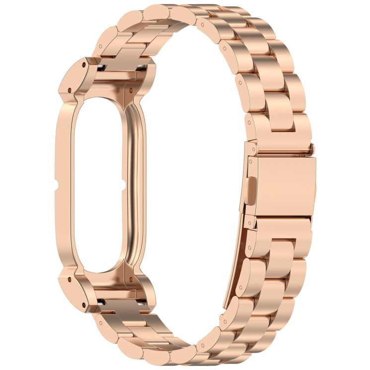 Ремешок Deexe Stainless Steel для Google Fitbit Air - Rose Gold: фото 1 из 5