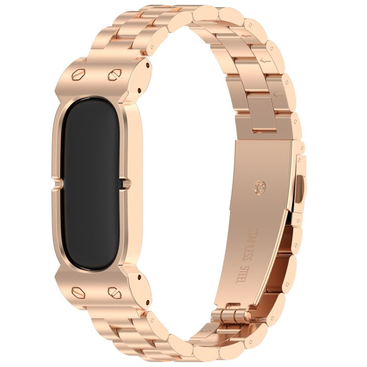 Ремешок Deexe Stainless Steel для Google Fitbit Air - Rose Gold: фото 2 из 5