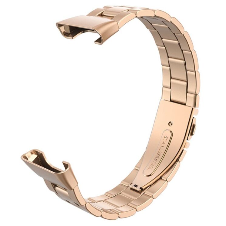 Ремешок Deexe Stainless Style для Xiaomi Mi Band 7 Pro - Rose Gold: фото 3 из 3